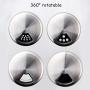 Stainless Steel Condiment Jar Set, Kitchen Revolving Spice Storage Canister With Rotating Base For Sift Shaker Lid-i