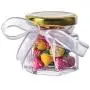 Bouteilles en verre hexagonales mini Woaiwo-q 1,5 oz, pot de miel transparent, avec couvercle (or, 25 pièces) Bouteilles en verre hexagonales mini Woaiwo-q 1,5 oz, pot de miel transparent, avec couvercle (or, 25 pièces)