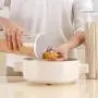 3 Pcs Spaghetti Container Storage,Pasta Canister Cereal Noodle Rice Container,Transparent sealed plastic can (Light blue cover)
