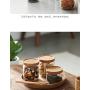 HOMELUNY Set of 4 Glass Airtight Jars with Lids Glass Storage Jars Cereal Storage Container Jars Storage Containers 320mL for Candy, Cookie, Rice, Sugar,Flour,Snacks Keeping Food Dry & Fresh