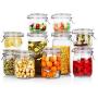 QIANZICAI Tea Cans, Multi-Purpose Glass Jars, Storage, Sealed Cans, Storage Bottles, 10 Sets Each