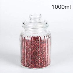 Kitchen Food Storage Jar Airtight Food Storage Sealed tank glass bottle of coarse grains of food Honey jam lemon pot little phial large storage tank Kimjang sub,1000ml 1994