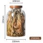 WANGLX ST Glass Bottle Food Storage Jar Good Sealing Heat-Resistant Borosilicate Sealed Cans Dried Fruit Sealed Bottle Wooden Lid Storage Tank, A