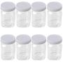 UPKOCH 8pcs Square plastic jars clear empty canisters for food storage