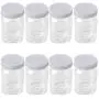UPKOCH 8pcs Square plastic jars clear empty canisters for food storage