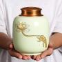 Tea Storage Jar, Tea Tin Canister，Puer Red Green Tea Sealed Cans, Metal Lid Fresh-keeping Cans, Used for Tea Cans, Coffee, Sugar Cans, Loose Leaf Tea Cans and Containers (Color : Green)