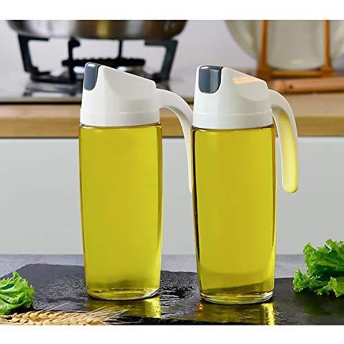 Tree House Japanese Glass Oil Pot, Round Clear Pot Lids for The Kitchen Pack of 2-A 600mlx2