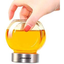 Glass Food Storage Containers with Lids Set of 4 Mini Kitchen Canisters Airtight Honey Pot