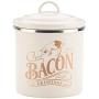 47417 Enamel on Steel Bacon Grease Can/Bacon Grease Container - 4 Inch, White (Pack of 2)