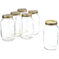 Bormioli Rocco Quattro Stagioni 50 3/4 Ounce Canning Jar, Set of 6