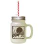Cerf Brun avec Noël et Arbre de Lune dans Bocal en Verre Granulé avec Paille Cerf Brun avec Noël et Arbre de Lune dans Bocal en Verre Granulé avec Paille