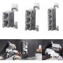 Naughtyhood Seasoning Storage Boxes Spice Jar Kitchen Wall Hanging Rotating Condiment Box for Kitchen. (4Grid Gray)