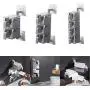 Naughtyhood Seasoning Storage Boxes Spice Jar Kitchen Wall Hanging Rotating Condiment Box for Kitchen. (4Grid Gray)