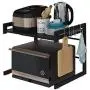 Kitchen shelf Microwave Oven Stand Storage Standing Spice Rack Countertop Storage Organizer with Removable Hooks 2-tier Spice Bottle Jars Rack Adjustable shelf household storage rack multi-function st Kitchen shelf Microwave Oven Stand Storage Standing Spice Rack Countertop Storage Organizer with Removable Hooks 2-tier Spice Bottle Jars Rack Adjustable shelf household storage rack multi-function st