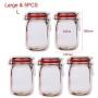 Kasuki 5Pcs/lot Mason Jar Pattern Food Saver Storage Bags Childrens Snacks Candy Fresh Bags Food Storage Bags Zipper Kitchen Organizer - (Color: Large)