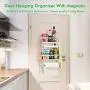 Magnetische Kühlschrank-Organizer-Racks mit Haken, für starke Magnetkraft, rostfreier Aufbewahrungsbehälter für Küchenpapierhalter, Gewürzgläser, Regalbefestigung, 19 x 13 x 5,3 Zoll