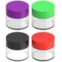 Stalwart 75-0268 12 Piece Storage Jars with Colored Lids, 20ml, Clear