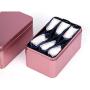 Yardwe Rectangular Tinplate Tea Tin Mini Tea Container Coffee Sugar Storage Box for Loose Tea 13x8x6cm(Pink)