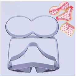 amzcoin Underwear Cookie Cutter Set with Storage Jar, Stainless Steel Biscuit Mold for Birthday Party