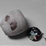 Japanese Style Coarse Pottery Ginkgo Leaves Tea Cans Canister Tea Set Jar Puer Tea Storage Home Ornament,Light Grey