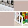 Kitchen Organizer, Quality Plastic Spice Rack Seasoning Double Layers Stand Holder Seasoning Jar Storage Shelf,Brass