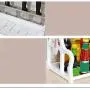 Kitchen Organizer, Quality Plastic Spice Rack Seasoning Double Layers Stand Holder Seasoning Jar Storage Shelf,Brass