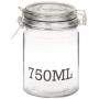 Easygift Large Glass Air Tight Sealed Storage Jar With Metal Clamp (One Of Each)