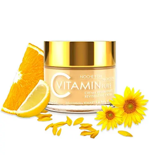Noche Y Dia Vitamin C Cream - Daily Anti Aging Cream - Anti Wrinkle Moisturizer for Face & Neck - Reduce Appearance of Wrinkles, Fine Lines & Acne - Collagen Booster - SPF 10 - 2.04 oz