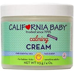 California Baby Calming Moisturizing Cream (4 oz.) Hydrates Soft, Sensitive Skin | Plant-Based, Vegan Friendly | Soothes irritation caused by dry skin on Face, Arms and Body.