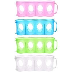 Tzichi - Bottles,Jars & Boxes - Beer Can Storage Holder Organization Fridge Rack Plastic Space Color Random Delivery 27.5 7 10cm - Jars Boxes Bottles Jars Boxes Japan Kitchen Beer Fridge Holder Rack S