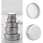 Small Round Tins with Lid,Aluminum Refillable Containers Packing Box Cosmetic Storage Jars Cream Empty Box Candle Tins Spice Tins(50g)