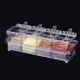 Seasoning Box 4pcs/set Transparent Seasoning Box Kitchen Organizer Storage Boxes Spice Seasoning Jar Sugar Salt Bottle Kitchen Cooking Gadgets