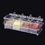 Transparente Gewürzbox 4er Set Küchen Organizer Speicherkästen Gewürzsalz Zucker Flaschen Küchen Kochutensilien