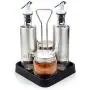 LQQGXLCondiment bottle, jar condiment storage box Spice jar oil dispenser stainless steel sauce tank storage container olive oil vinegar syrup bottle dispenser