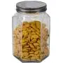 Bocal Hexagonal en Verre Home Basics avec Couvercle en Acier Inoxydable Étanche, Organisation de Cuisine, Large Bouche, Idéal pour Stocker les Aliments, les Collations et les Produits de Boulangerie, Transparent (1 pièce, Taille Moyenne (110 oz.)) Bocal Hexagonal en Verre Home Basics avec Couvercle en Acier Inoxydable Étanche, Organisation de Cuisine, Large Bouche, Idéal pour Stocker les Aliments, les Collations et les Produits de Boulangerie, Transparent (1 pièce, Taille Moyenne (110 oz.))