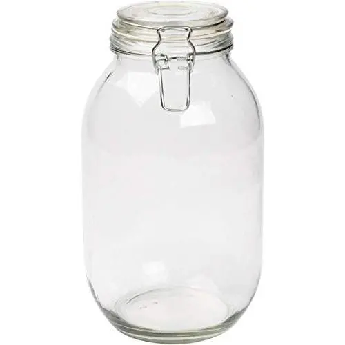 Simpler Shopper Glass Storage Jar with Clip Top, 1 Gallon Simpler Shopper Glass Storage Jar with Clip Top, 1 Gallon