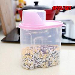 Tenrry Food Storage Container Transparent Plastic Sealed Fresh-Keeping Storage Jar Food Storage Organization 4/Set