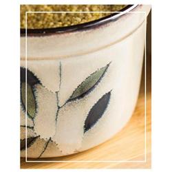 Mini Spice Jars Bamboo leaf seasoning jar three-piece ceramic seasoning household