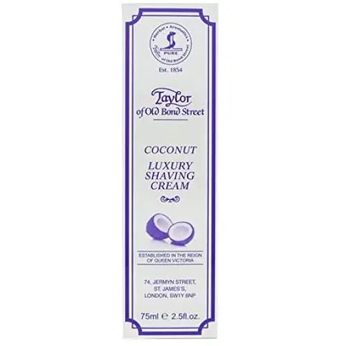 Taylor of Old Bond Street Coconut Luxury Shaving Cream Tube 75ml Taylor of Old Bond Street Coconut Luxury Shaving Cream Tube 75ml