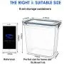 Contenants de Rangement Alimentaire - Estmoon Contenants en Plastique pour Céréales, Farine, Riz, Snacks, Sucre, Étanchés avec Couvercles Serrés - Ensemble de 8 (54,66 oz / 1,6L) Contenants de Rangement Alimentaire - Estmoon Contenants en Plastique pour Céréales, Farine, Riz, Snacks, Sucre, Étanchés avec Couvercles Serrés - Ensemble de 8 (54,66 oz / 1,6L)