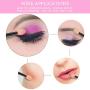 Eyeshadow Applicators,MORGLES 200PCS Disposable Dual Sides Eye Shadow Sponge Applicators Disposable Eyeshadow Applicator Brushes Tipped Oval Makeup Tool-Multicolor