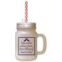 Navy Because Someone Love Heaven Little Piece Heaven Frosted Glass Mason Jar With Straw