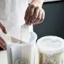 KyStudio Rice Beans Stoarge Jar With Seal Cover 4 Lattices Refrigerator Food Preservation Container Plastic Kitchen Storage Box KyStudio Rice Beans Stoarge Jar With Seal Cover 4 Lattices Refrigerator Food Preservation Container Plastic Kitchen Storage Box