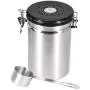 Coffee Canister Stainless Steel Storage Container With Scoop Food Bins & Canisters, for Coffee Beans, Dried Fruits, Herbs, Spices, Tea.(silver)