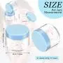 20 Pieces Round Pot Jars Plastic Cosmetic Containers Set with Lid for Liquid Creams Sample, 20 ml/ 0.7 oz (Blue Lid) 20 Pieces Round Pot Jars Plastic Cosmetic Containers Set with Lid for Liquid Creams Sample, 20 ml/ 0.7 oz (Blue Lid)