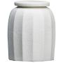 1 Pc Sealed Ceramic Storage Jar for Spices Tank Container for Eating with Lid Bottle Coffee Tea Caddy Kitchen 300ml,White