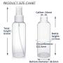 Spray Bottles for Hand Sanitizer, Essential Oils, Perfumes, Cosmetic, Fine Mist sprayer, Clear Plastic, Travel Size, 3.4oz/100ml, Refillable & Reusable (3 Pack)