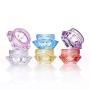 100Pcs Pink Refillable Empty DIY Cosmetic Pot Jars Case Diamond-shape Sample Bottles Vials Container for Eye Shadow Nails Powder Jewelry Makeup Cream Lotion Storage Travel Small Jar (3G)