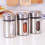 Spice Seasoning Box Kitchen Storage Bottle Jar For Spice Kitchen Organizer Transparent Salt And Pepper Cumin Powder Box,A