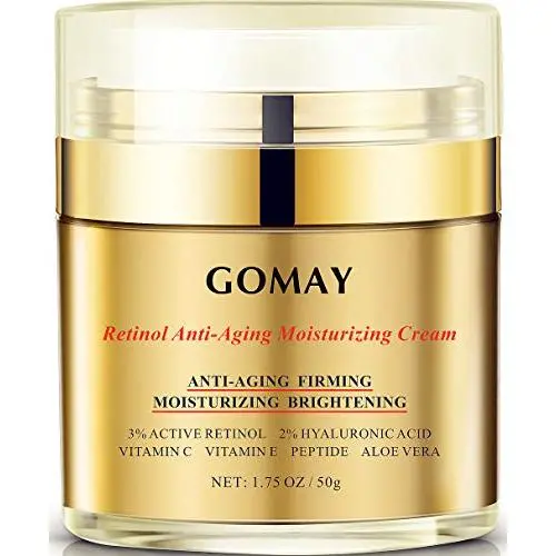 Crème Anti-Âge Avancée Go, Rassurant et Firmant pour le Visage, Enrichie en Rétinol Pro, Polypeptides, Acide Hyaluronique Suédois, Fullérènes, Vitamine C et E Crème Anti-Âge Avancée Go, Rassurant et Firmant pour le Visage, Enrichie en Rétinol Pro, Polypeptides, Acide Hyaluronique Suédois, Fullérènes, Vitamine C et E